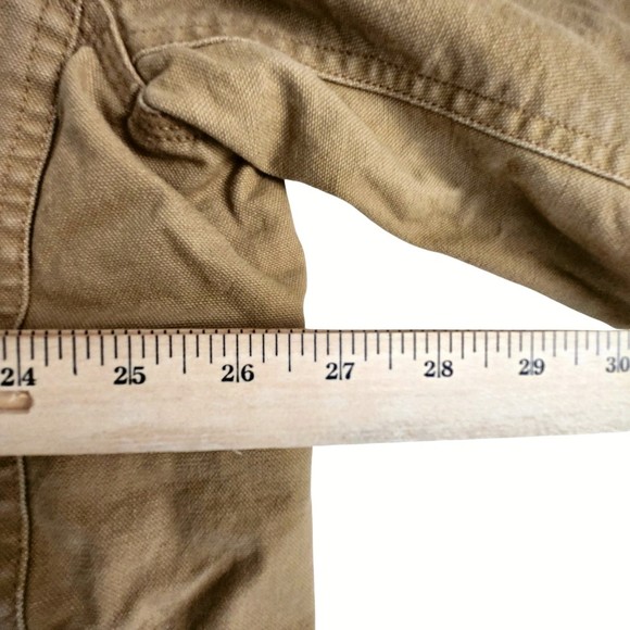 ORVIS Men’s XXL Heritage Barn Canvas Field Coat Jacket 100% Cotton Quilted Tan - Picture 4 of 8